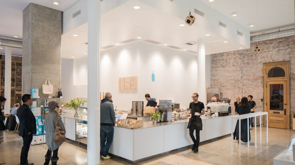 Barista at Blue Bottle Coffee in Downtown Los Angeles